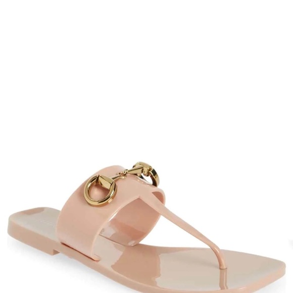 NWT Anthropologie Jeffrey Campbell A Lil Bit Sandal In Natural Shiny 8 - Picture 7 of 7